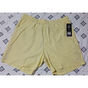NWT‎ RBX Active Men's Training Shorts YELLOW X-Dri Athletic Shorts 7" Size XL